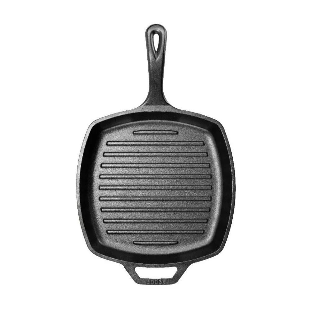 Lodge Vintage‎ Cast Iron Square Griddle Pan Skillet Grill Ribs 8SGP 10.5